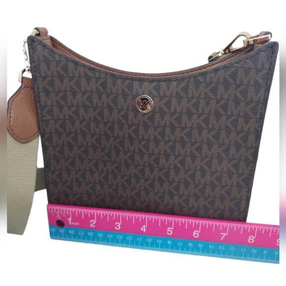 Michael Kors Brown Briley Small Logo Messenger Bag - Picture 4 of 8